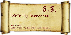 Bánffy Bernadett névjegykártya